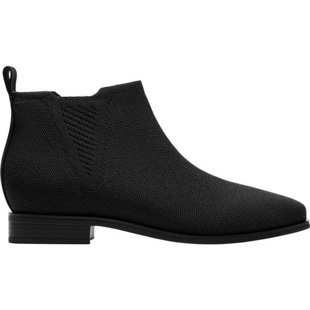VIVAIA Black Knit Ankle Boots‎ Comfortable Everyday Casual Booties EU/37.5 US/7